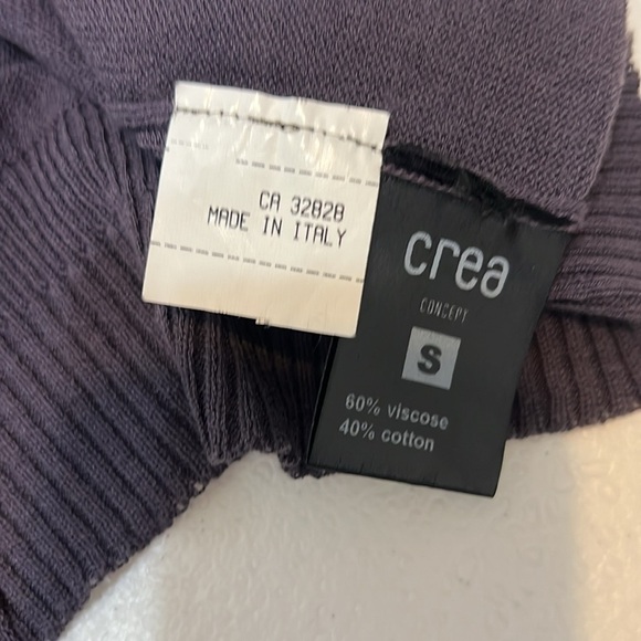 Crea Concept Wrap Knit Top Cotton Blend Purple Made in Italy Sz S - Picture 5 of 11